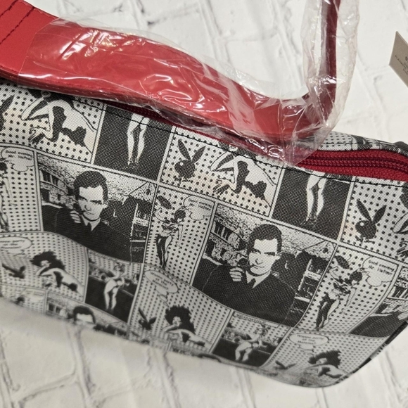 Y2K Playboy Hugh Hefner newspaper cartoon handbag - Picture 6 of 8